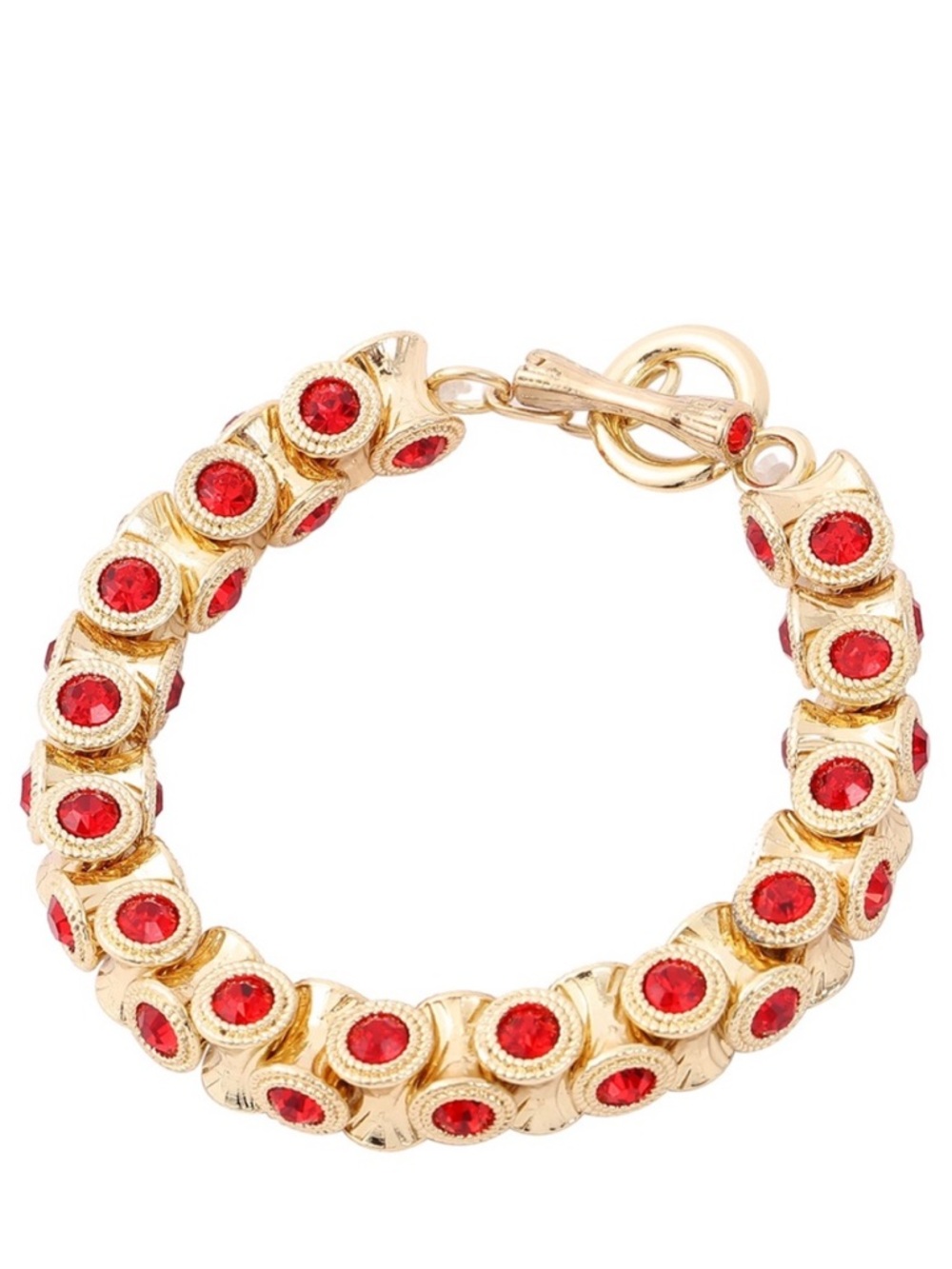 Red Austrian Crystal Stretch Bracelet